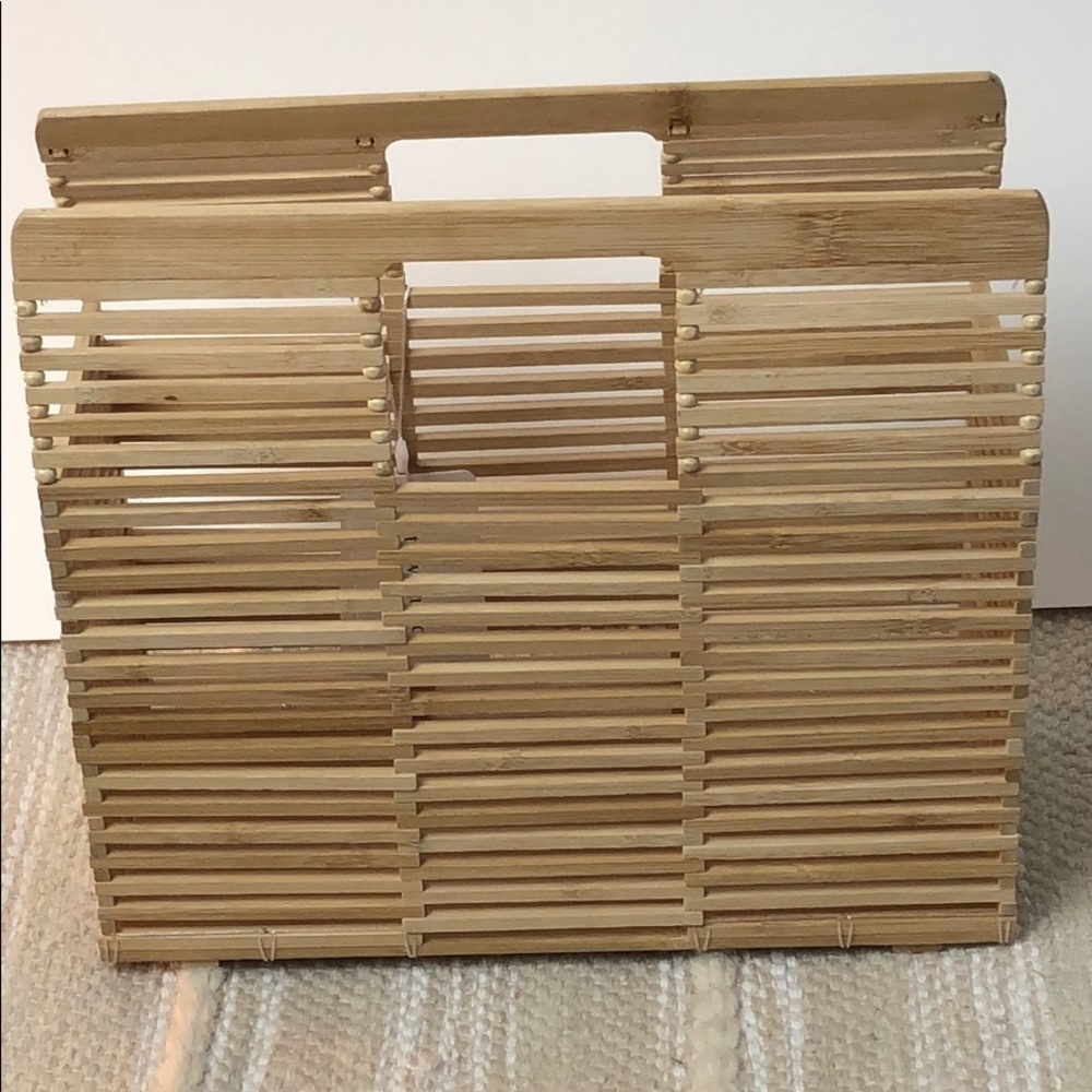 Bamboo Structured Boxy Bag - NEW - Picture 2 of 4